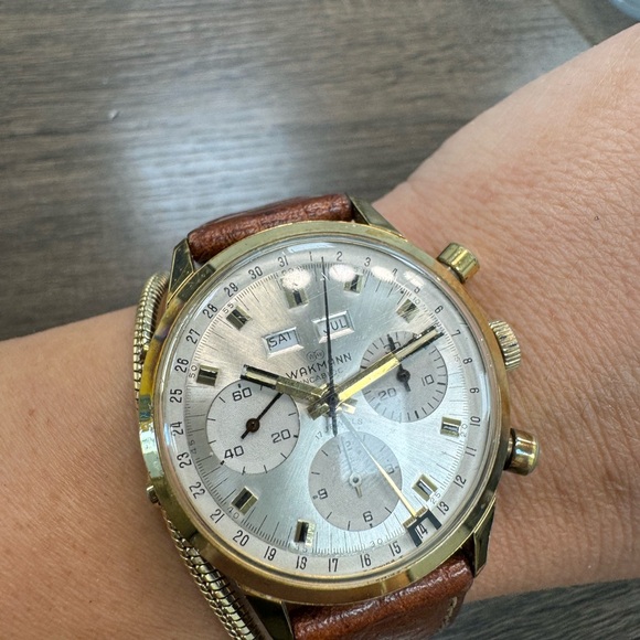 Jumbo WAKMANN Triple Date Chronograph Valjoux Watch - Picture 16 of 16